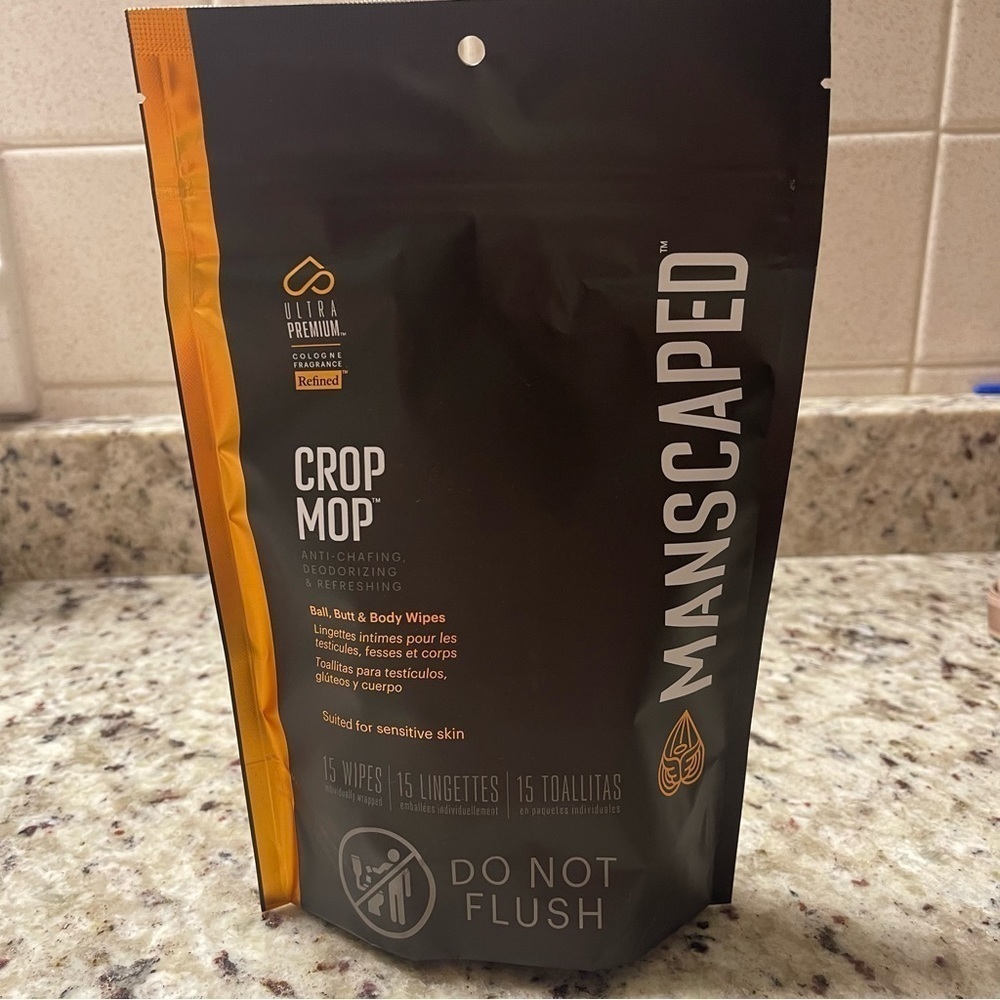 Manscaped | Crop Mop Ball, Butt, and Body Wipes | 15 Count